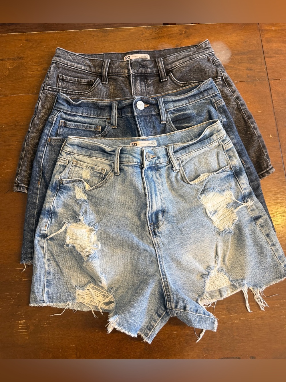 Lot of 3 SO Brand Women’s Jean Shorts Size 11/30W